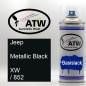 Preview: Jeep, Metallic Black, XW / 852: 400ml Sprühdose, von ATW Autoteile West.